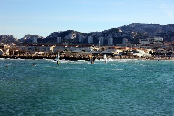 Windsurfers in Marseille